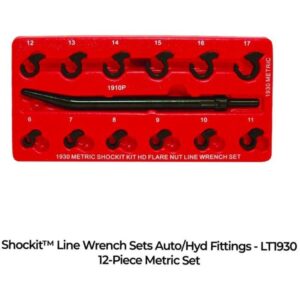 LTI by Milton@12 Piece Metric Shockit Crows Foot Set - Heavy Duty Automotive/Hyd