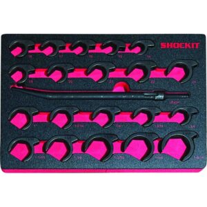 25-Piece SAE/METRIC Shockit Line Wrench Set - Automotive/Hydraulic Line Fittings