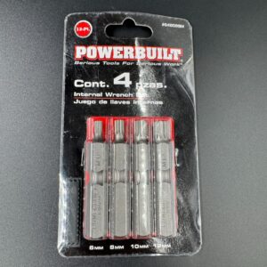 Powerbuilt 12 Point Internal Wrench Set.6, 8, 10, 12,MM 4pc Automotive set