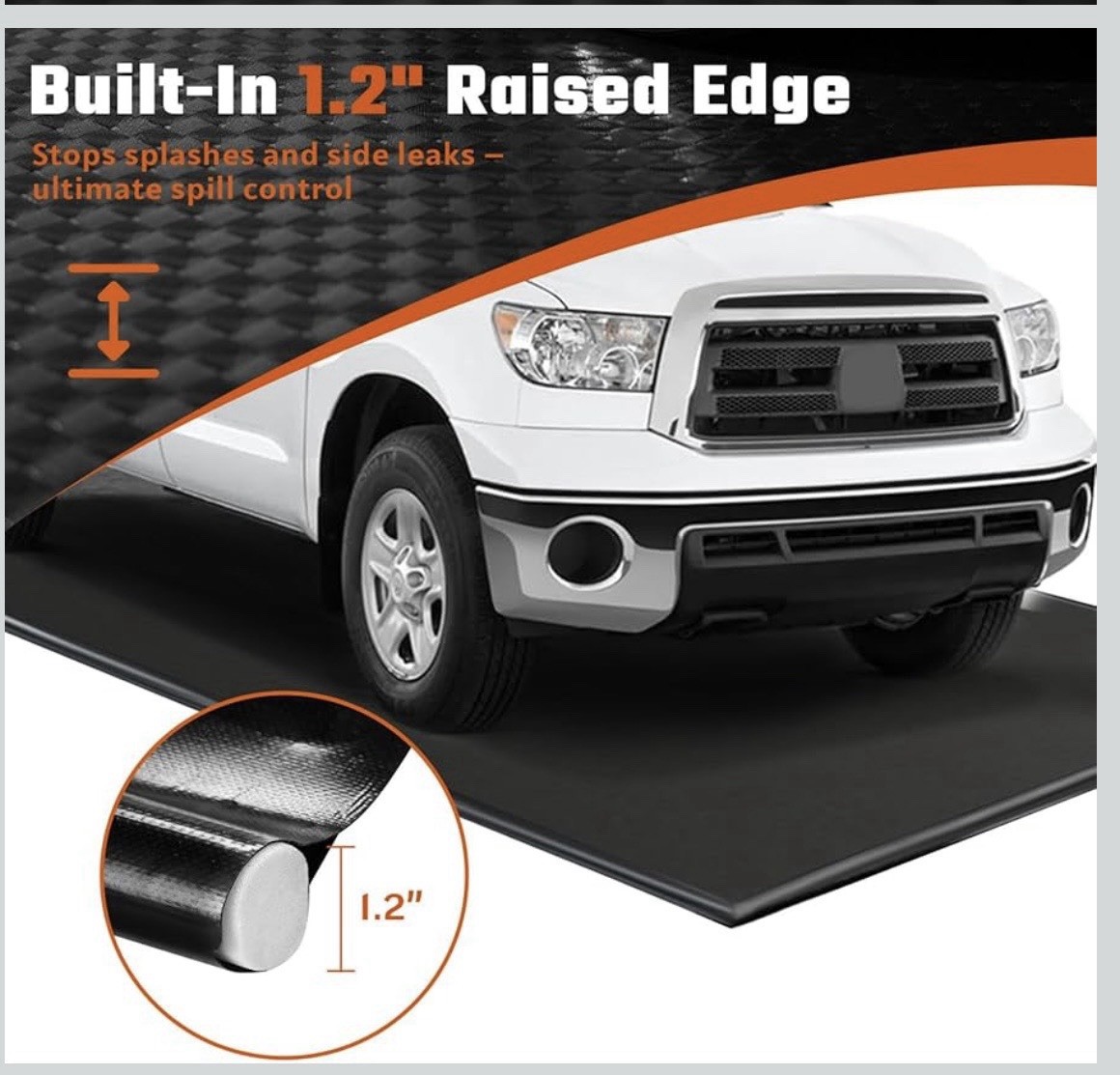 Garage Floor Mat, (8'6" x 20") Under Car Waterproof Containment Mats, Oil Mat - Image 5