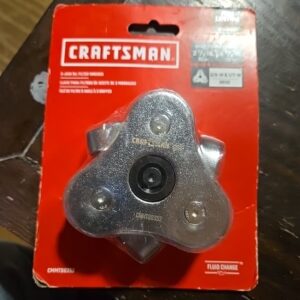CRAFTSMAN Oil Filter Wrench, Automotive, 3-Jaw (CMMT98352), Red