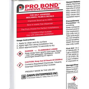 Pro Bond Adhesive Promoter for Vinyl, Wraps, Window Tint, Automotive Molding ...