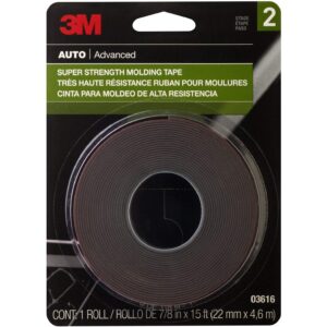 3M Super Strength Automotive Molding Tape [46 mil] (036): 7/8 in. x 15 ft. (Blac