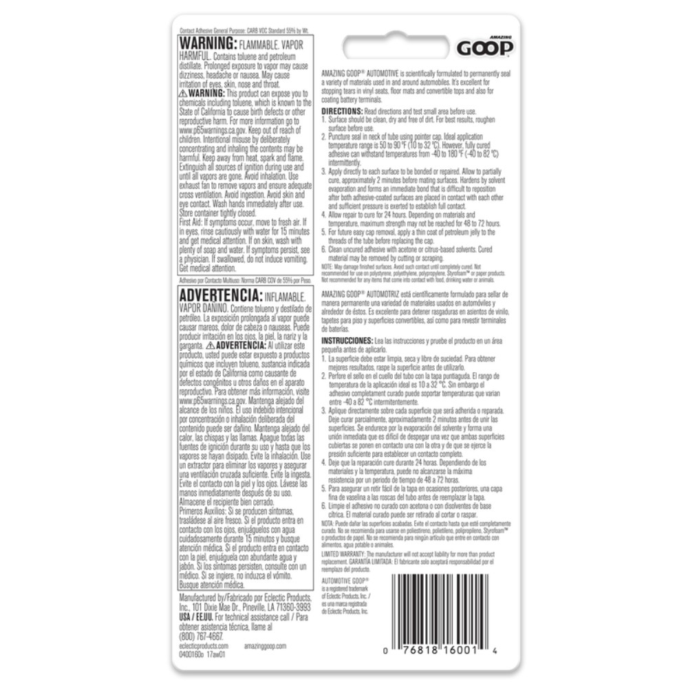 Goop High Strength Automotive Adhesive Liquid 3.7 oz (Pack of 12) - Image 2