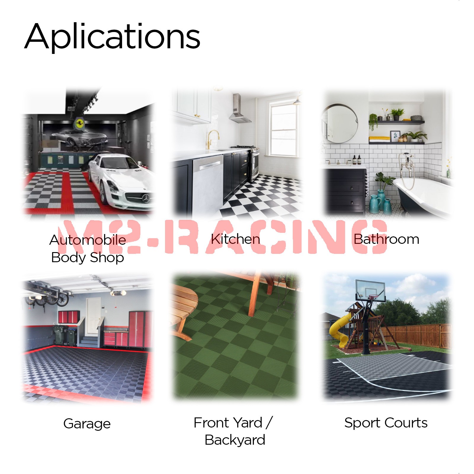 Garage Floor Mat Tile Interlocking Perforated Flooring Rubber Basement Auto Shop - Image 5