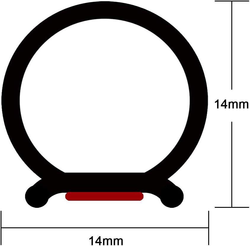 Universal Automotive Door Seal Strip D-Shape Self-Adhesive Weather Stripping for - Image 2