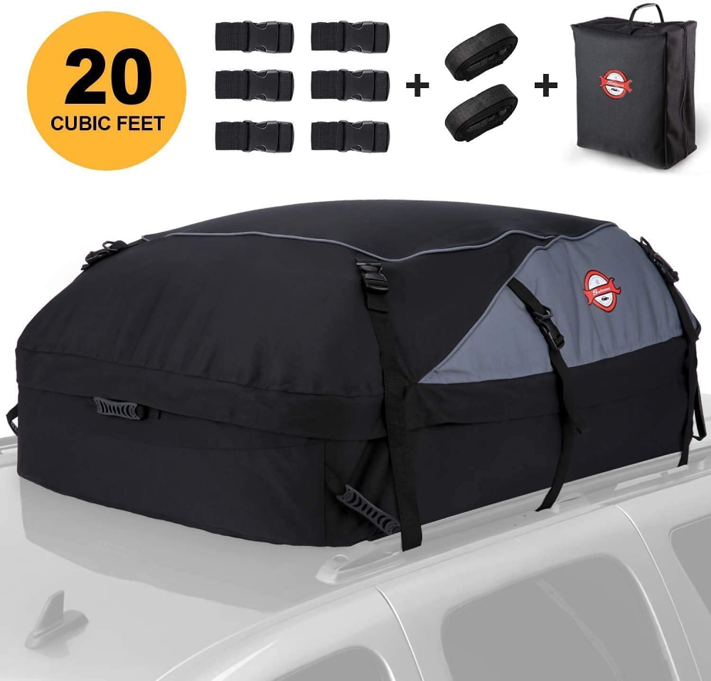 Car Roof Bag Cargo Carrier 20 Cubic Feet Waterproof Rooftop Cargo Carrier Bag US