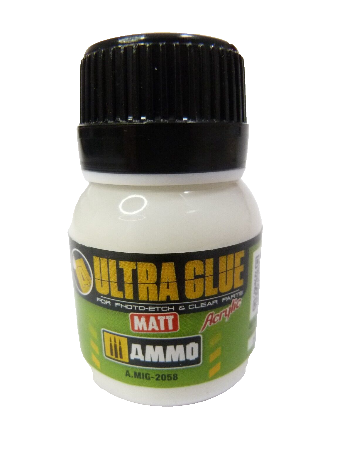 AMMO Ultra glue matt for photo etch and clear plastic parts. AMig2058. 40mL.