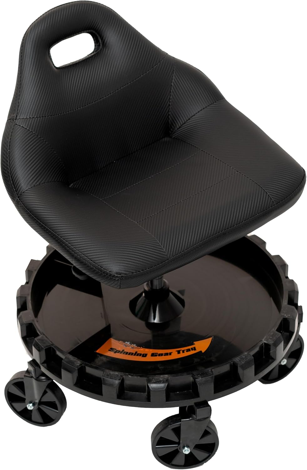 400Lb Capacity 2-702 Carbon Fiber Simulated Progear Mobile Rolling Gear Seat