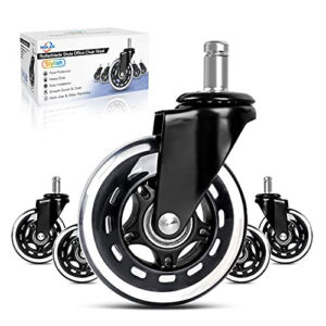 Office Chair Caster Wheels Replacement, Heavy Duty Casters Safe for All
