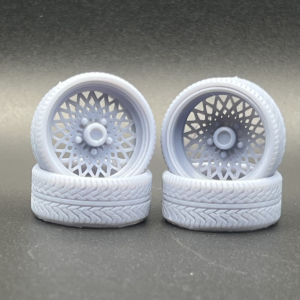 1/24 Scale Big Rim "GNX" Style Resin Wheel Set (Set of 4)