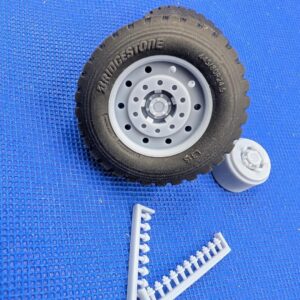 1/25 24" Float Wheels and Tires 1 Pair Real Rubber tires