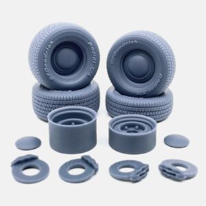 1/25 Resin 15 inch Smoothie Wheels, BFGoodrich Radial T/A Tires, and Brake Set