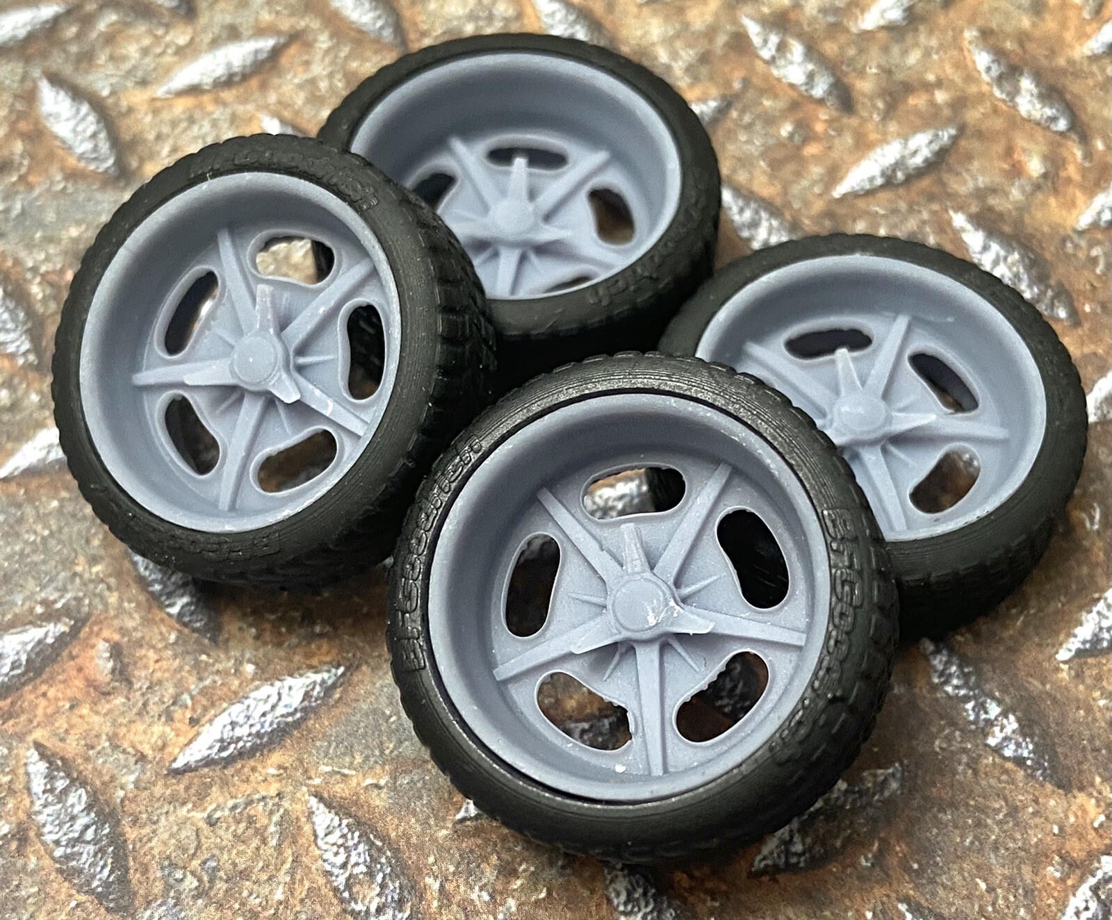 Resin Halibrand Dragmaster style model car wheels, 1/24 1/25 scale, 21 & 20 Inch - Image 2