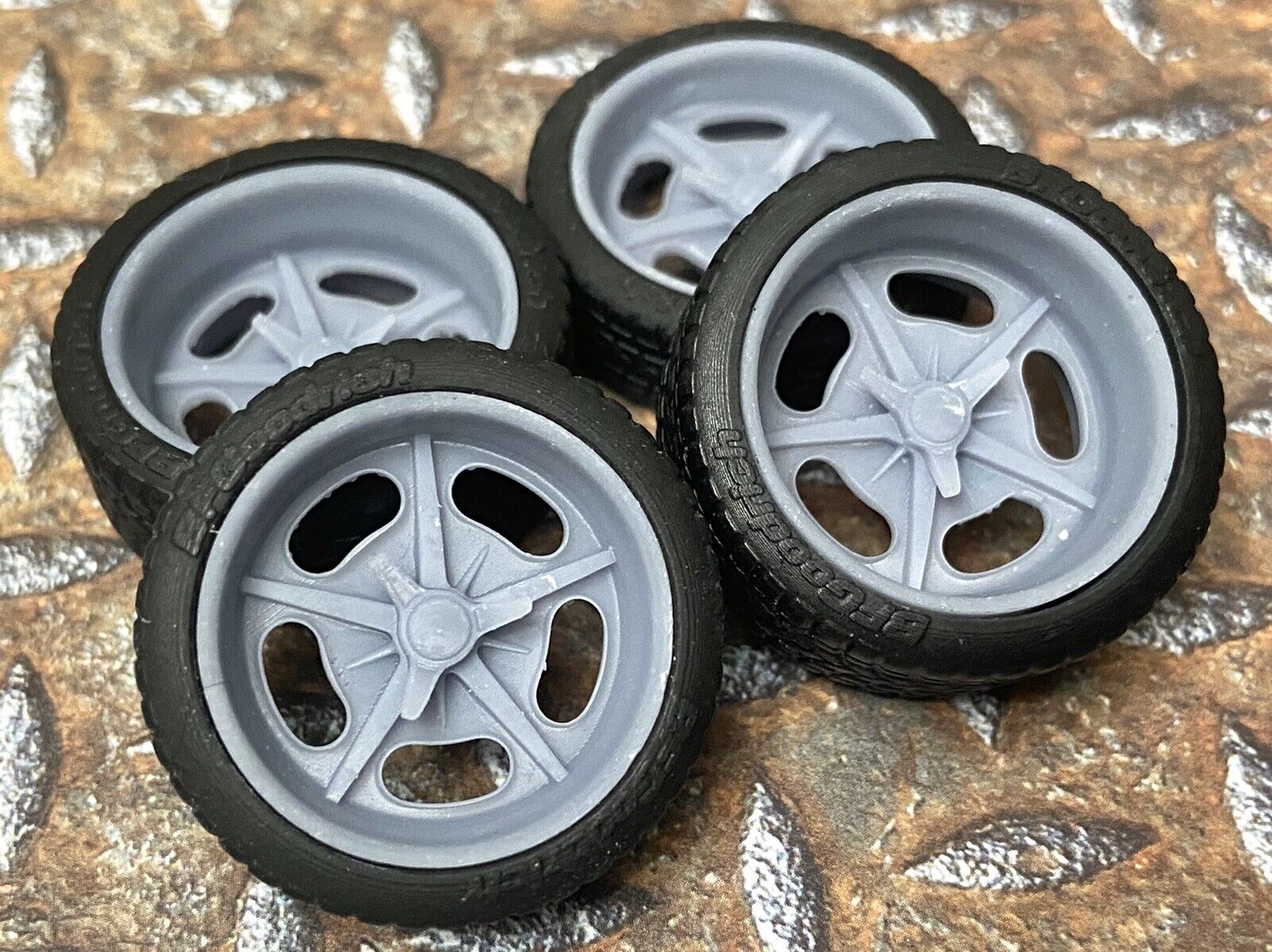 Resin Halibrand Dragmaster style model car wheels, 1/24 1/25 scale, 21 & 20 Inch - Image 3