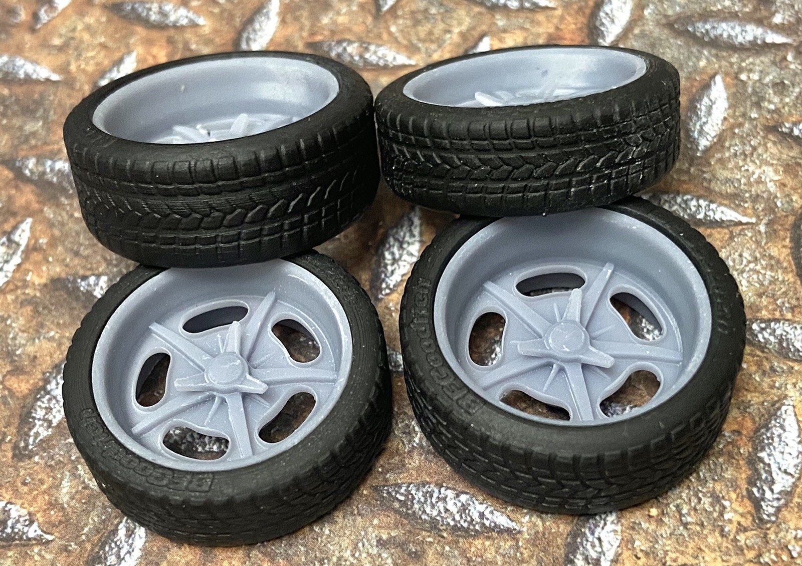 Resin Halibrand Dragmaster style model car wheels, 1/24 1/25 scale, 21 & 20 Inch - Image 4