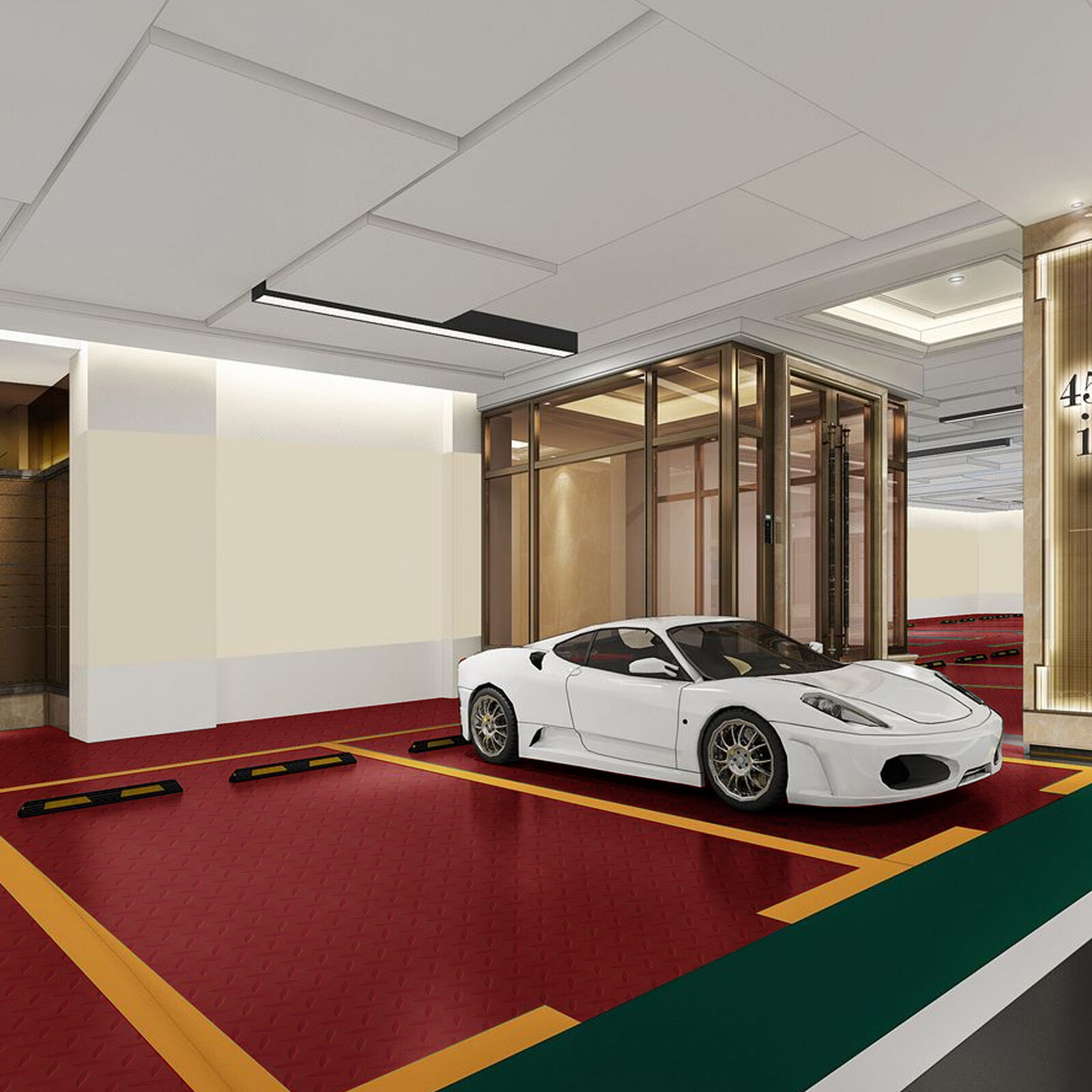 Garage Floor Mat Vinyl Flooring Roll Trailer Floor Covering Flooring Raised Mat - Image 5