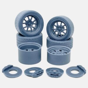 1/24 Resin 18 inch Rocket Attack Wheels, Hoosier Track Attack Tires, and Brakes