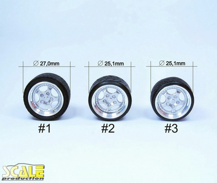 Scale Production 1/24 1/25 18" BBS LM-R Wheels #3 w/Nankang Tyres