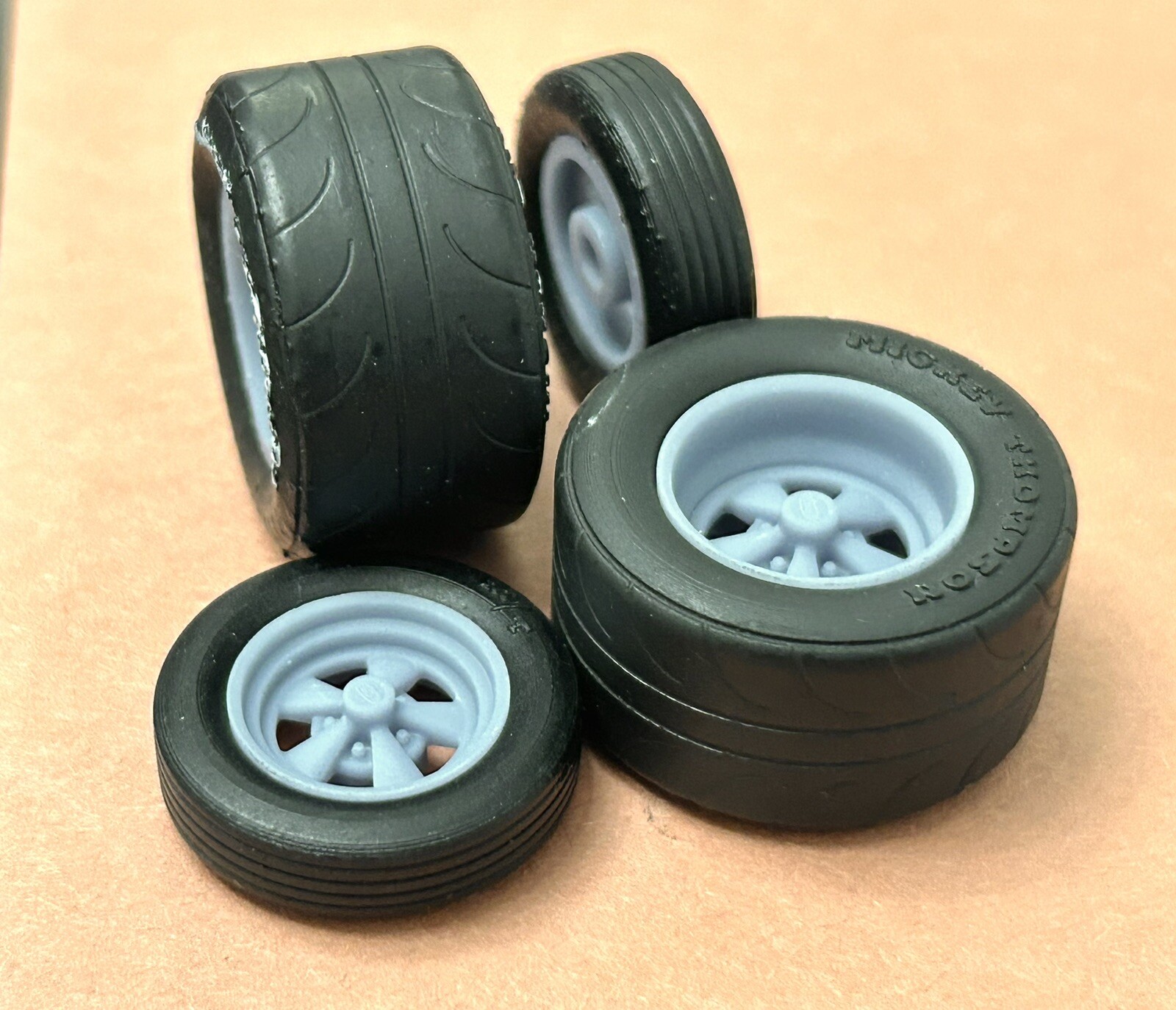 Resin 17/15 Scale inch “Cragar SS” Drag Wheels With Cheater Slicks 1/24 - Image 4