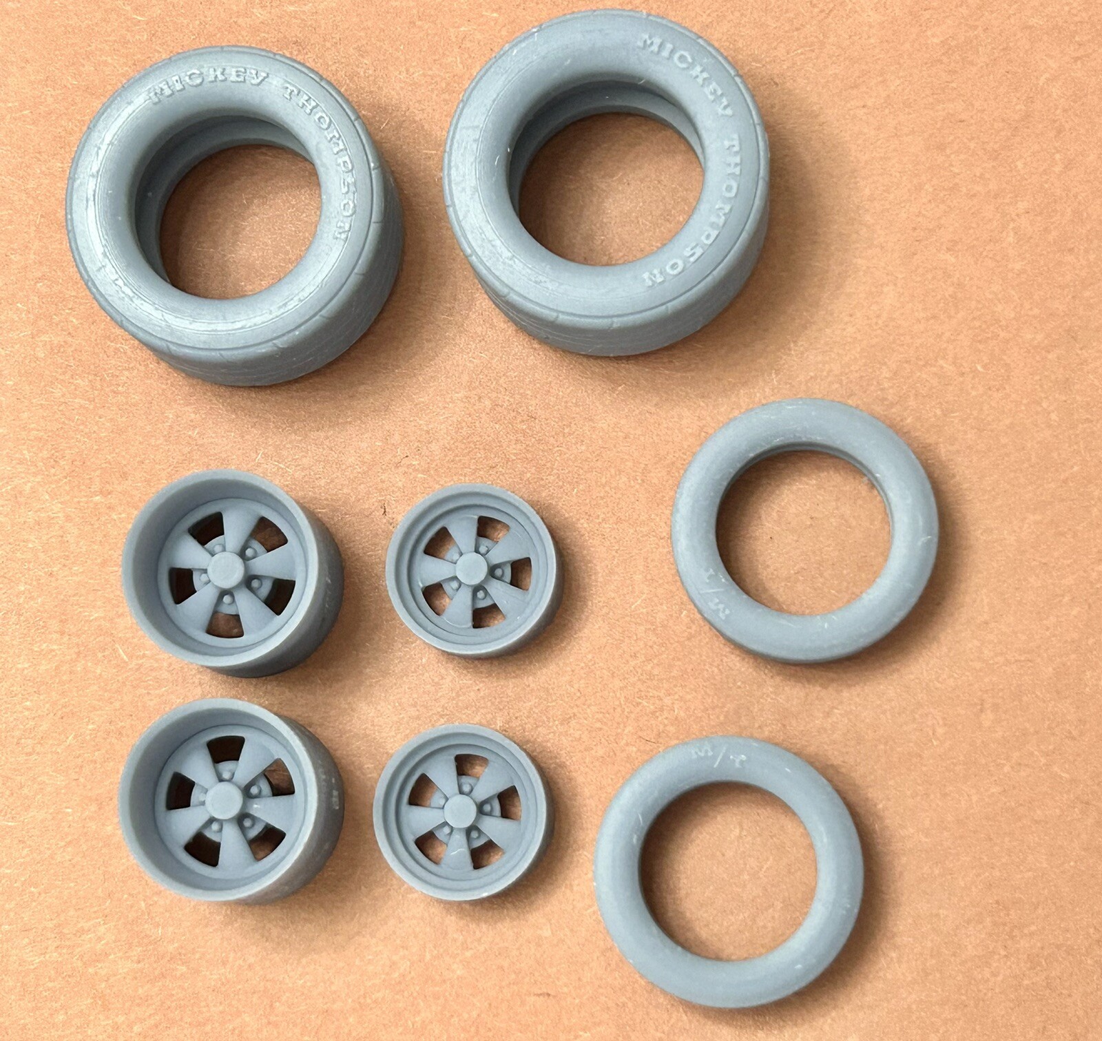 Resin 17/15 Scale inch “Cragar SS” Drag Wheels With Cheater Slicks 1/24 - Image 5