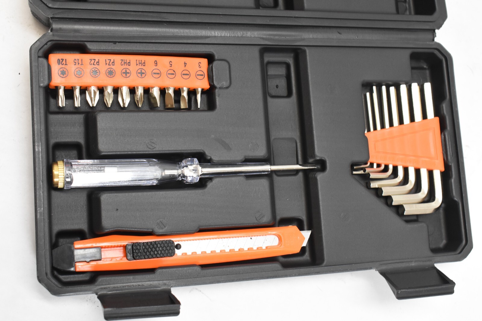 General Hand Tool Kit w/ Plastic Tool Box Storage Case Automotive Wrench 23 Pack - Image 4