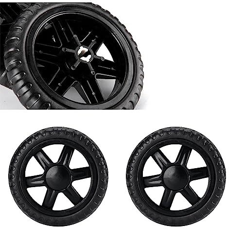 2 Pack Shopping Cart Wheels Replacement 5 inch Dia Rubber Foam Wheel Repair - Image 3