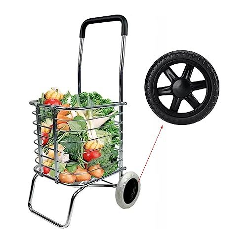 2 Pack Shopping Cart Wheels Replacement 5 inch Dia Rubber Foam Wheel Repair - Image 4