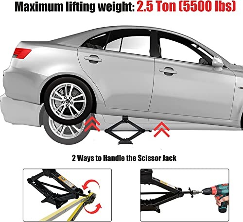 Max 2.5T Car Jack with Hand Crank Trolley Jack for Cars/SUVs/MPV - Image 2