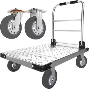 ( USED ) Folding Hand Truck Dolly Cart Wheels Cart Trolley Moving 2000 lbs