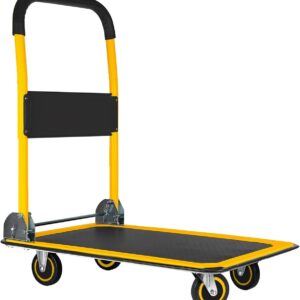 Folding Hand Truck Dolly Cart with Wheels Luggage Cart Trolley Moving 330lbs
