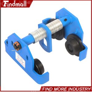 Findmall Push Beam Trolley Manual Trolley 2200lbs/1 Ton Load 65-190mm Adjustable