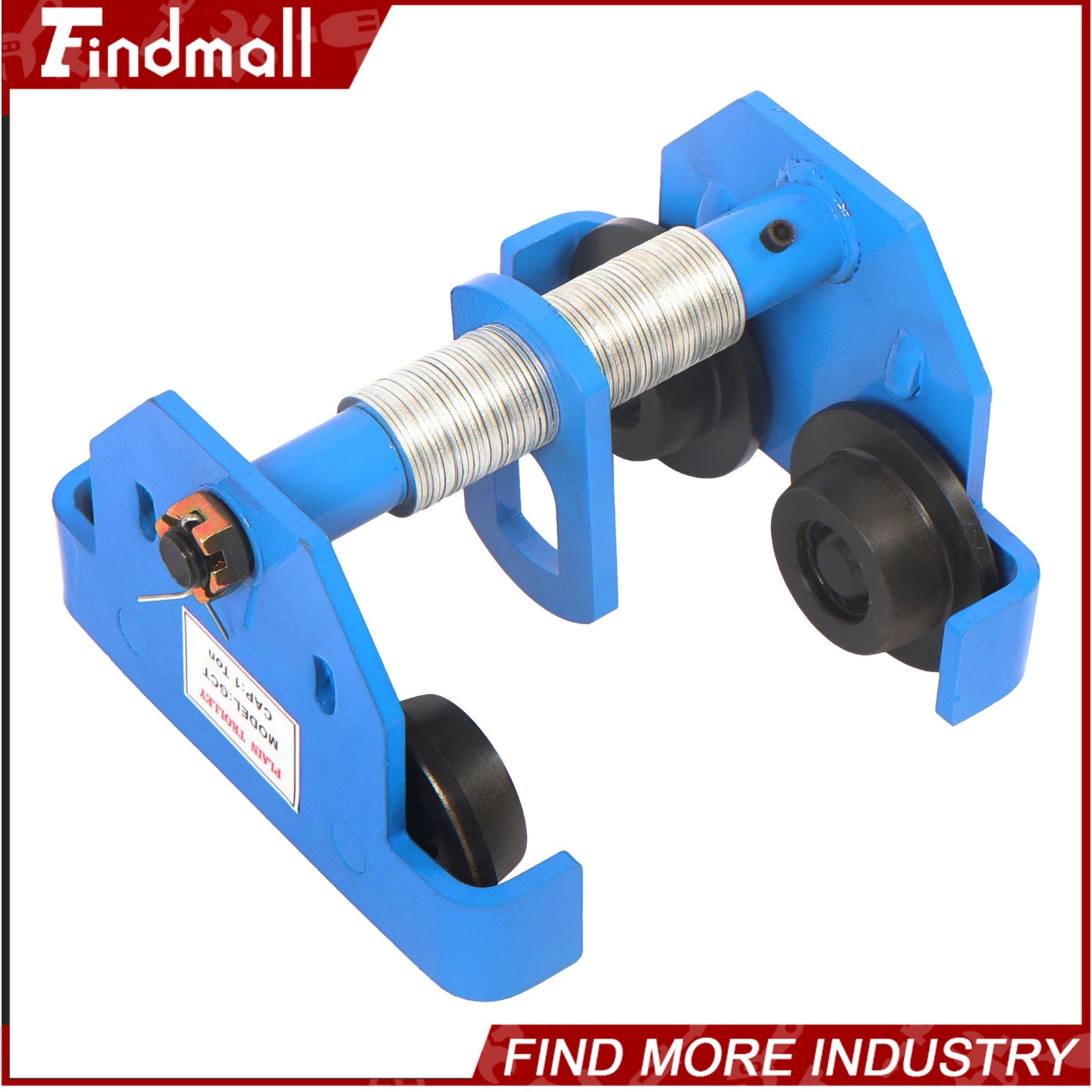 Findmall Push Beam Trolley Manual Trolley 2200lbs/1 Ton Load 65-190mm Adjustable