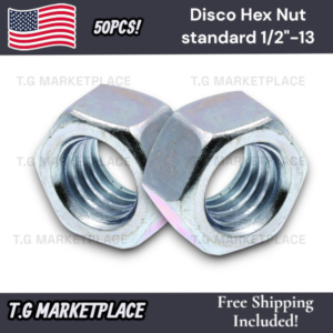 50* Disco Automotive 1317PK 1/2"-13 Hex Nut 3/4" Hex Zinc Plated USS
