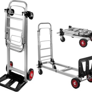 2 In 1 450Lbs Heavy Duty Aluminum Hand Truck Folding Dolly Cart Portable Trolley