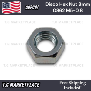 20* Disco Automotive 0862 M5-0.8 Hex Nut 8mm Zinc Plated Class 8 Metric Hardware