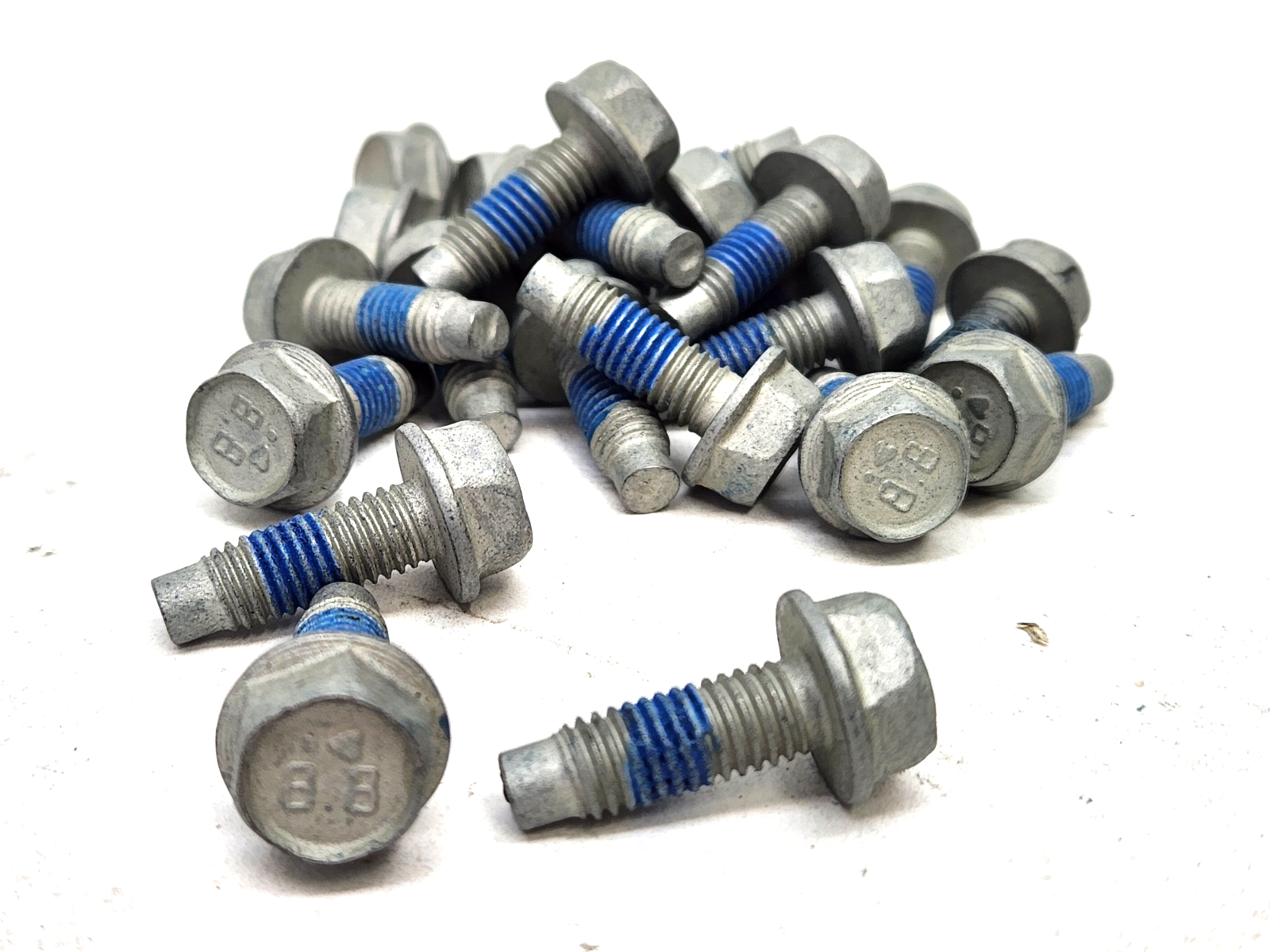 25 -M8-1.25 x 20mm (4mm Dog Point) Metric Hex Flange Bolts Galvanized Grade 8.8