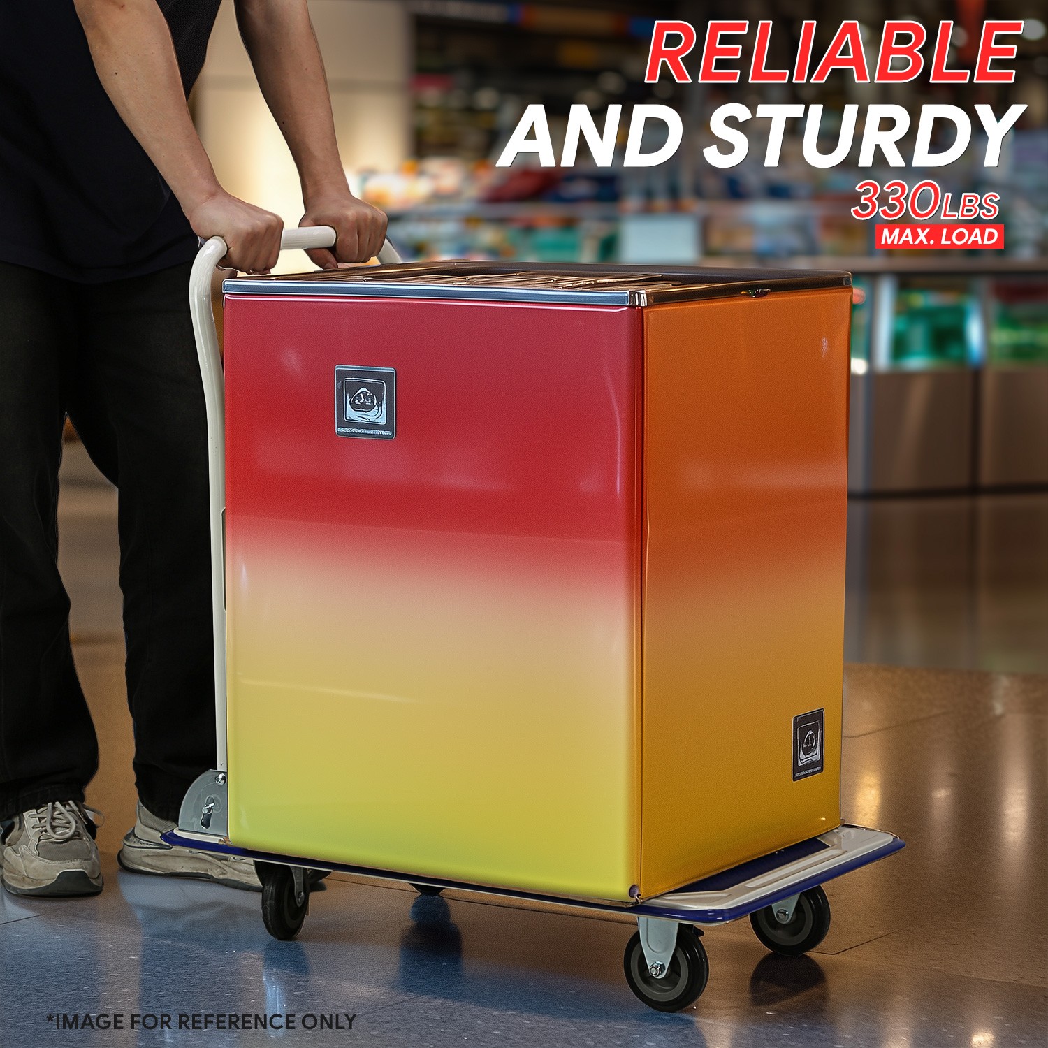 330 lbs Capacity Hand Truck Folding Platform Cart Moving Trolley Dolly Luggage - Image 4