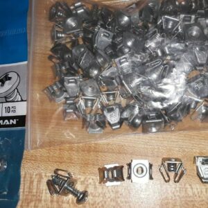 100 New Push In Box Nuts fits #8 Sheet Metal Screw /Captive Auto Nut Automotive