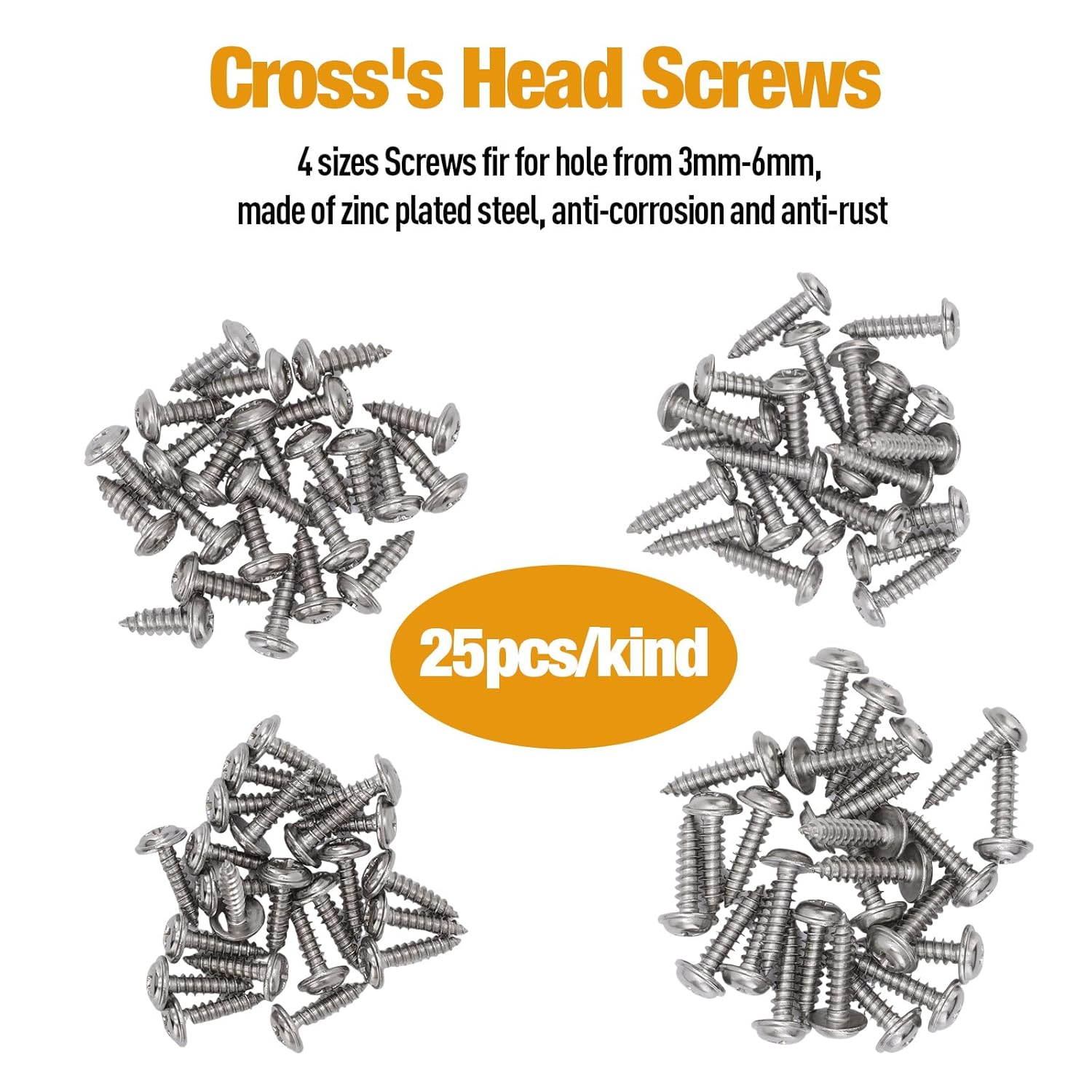 200PCS Car U‑Clips with Screw Assortment Kit, Automotive Screws and Clips, 6/8/1 - Image 5