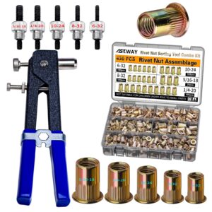 Rivet Nut Tool Kit 430pcs SAE Sizes for Automotive, Marine, Industrial Use