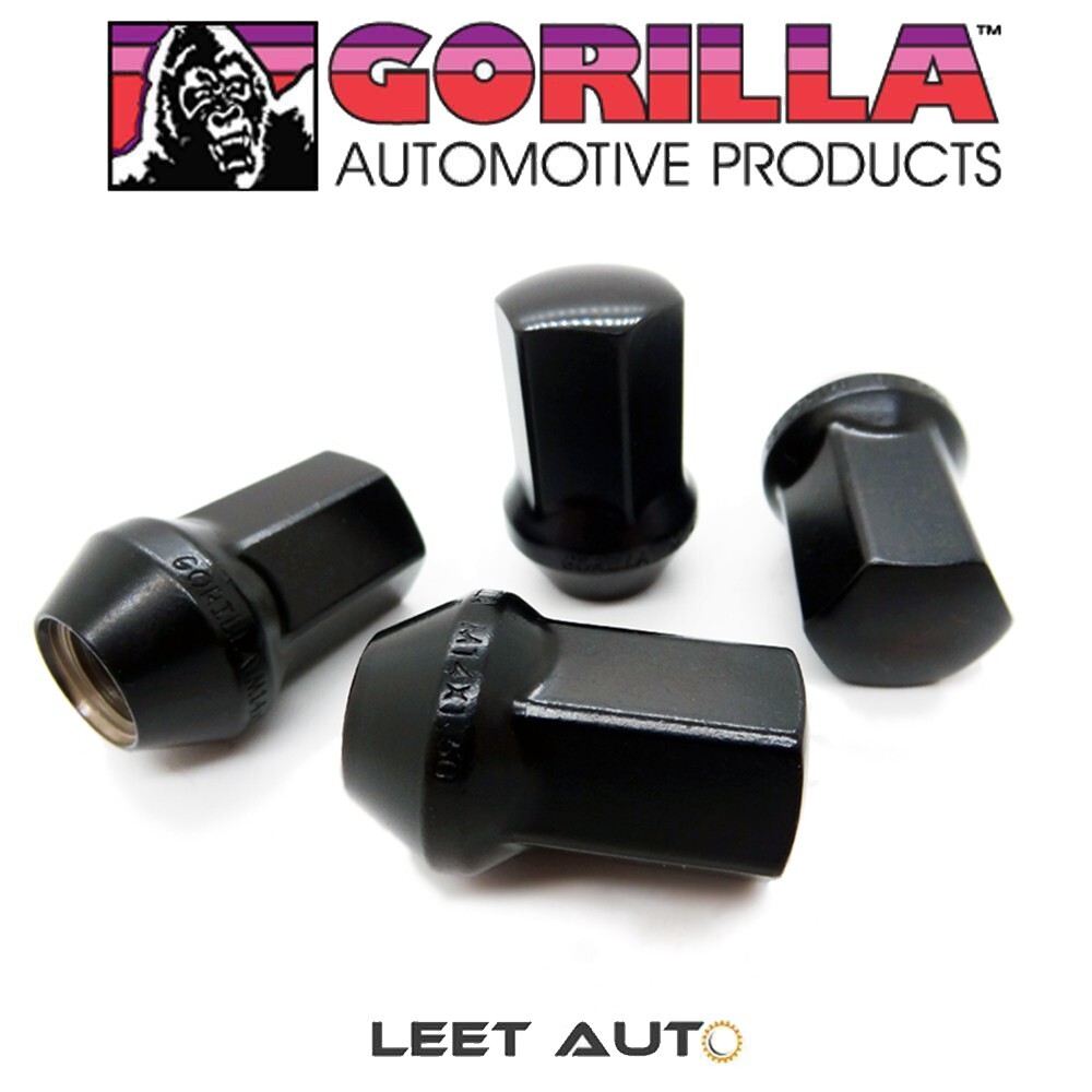 (20) Gorilla Lug Nuts, Factory Style Bulge, 14mm x 1.50, Black, 14x1.5 61148FSBC - Image 3