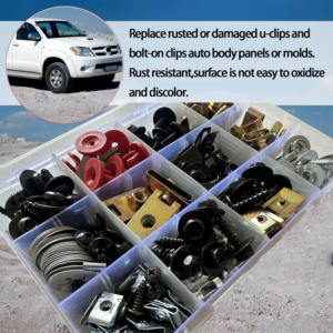 241 Pcs Automotive Retainer Clips Hex Bolts Body Multipurpose Bolt & U-Nut Kit A