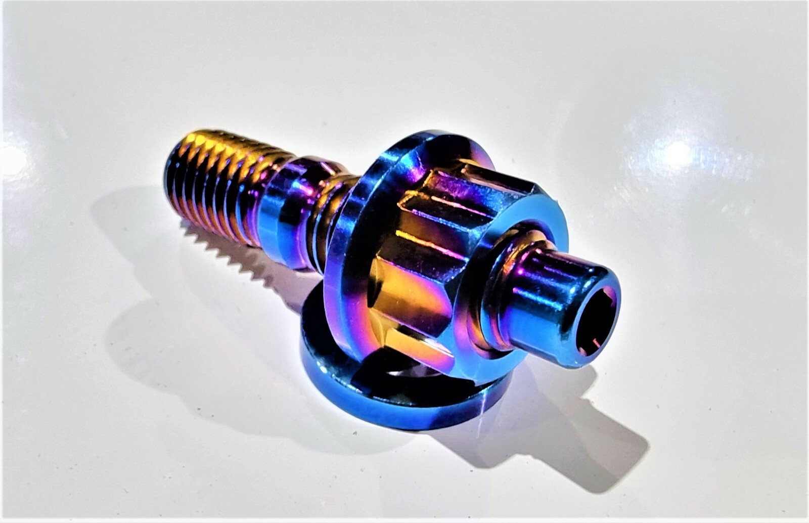 12 X GRADE 5 TITANIUM M8 X 1.25 AUTOMOTIVE, INTAKE, EXHAUST STUD NUT AND WASHER - Image 2