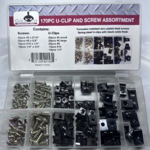170pc Goliath Industrial Automotive U-Clip and Screw Assortment Kit - FC170