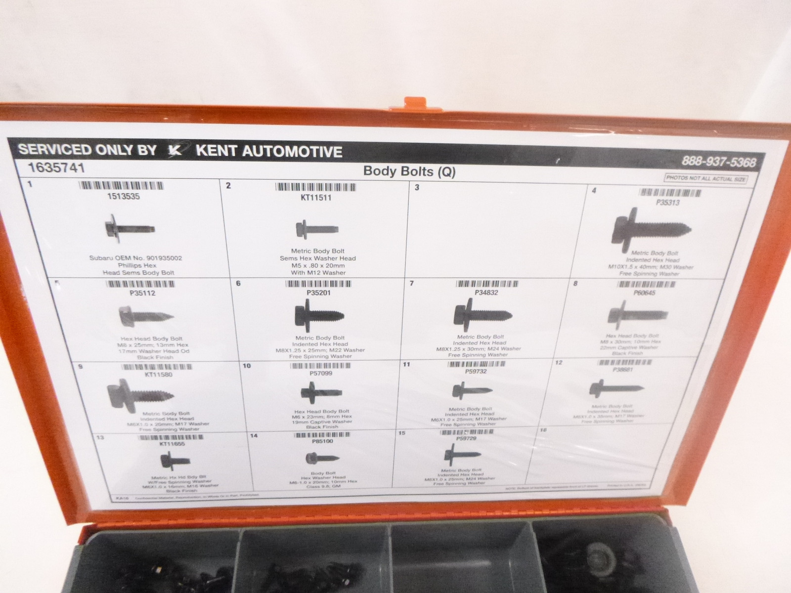 Kent Automotive Asmt Of 14 Types Body Bolts For Hardware & Electrical Kit KL2000 - Image 3