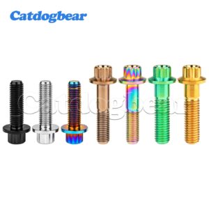 M7 M8 Titanium Bolt 12-Point Flange Screw Automotive Wheel Split Rim Ti Fastener