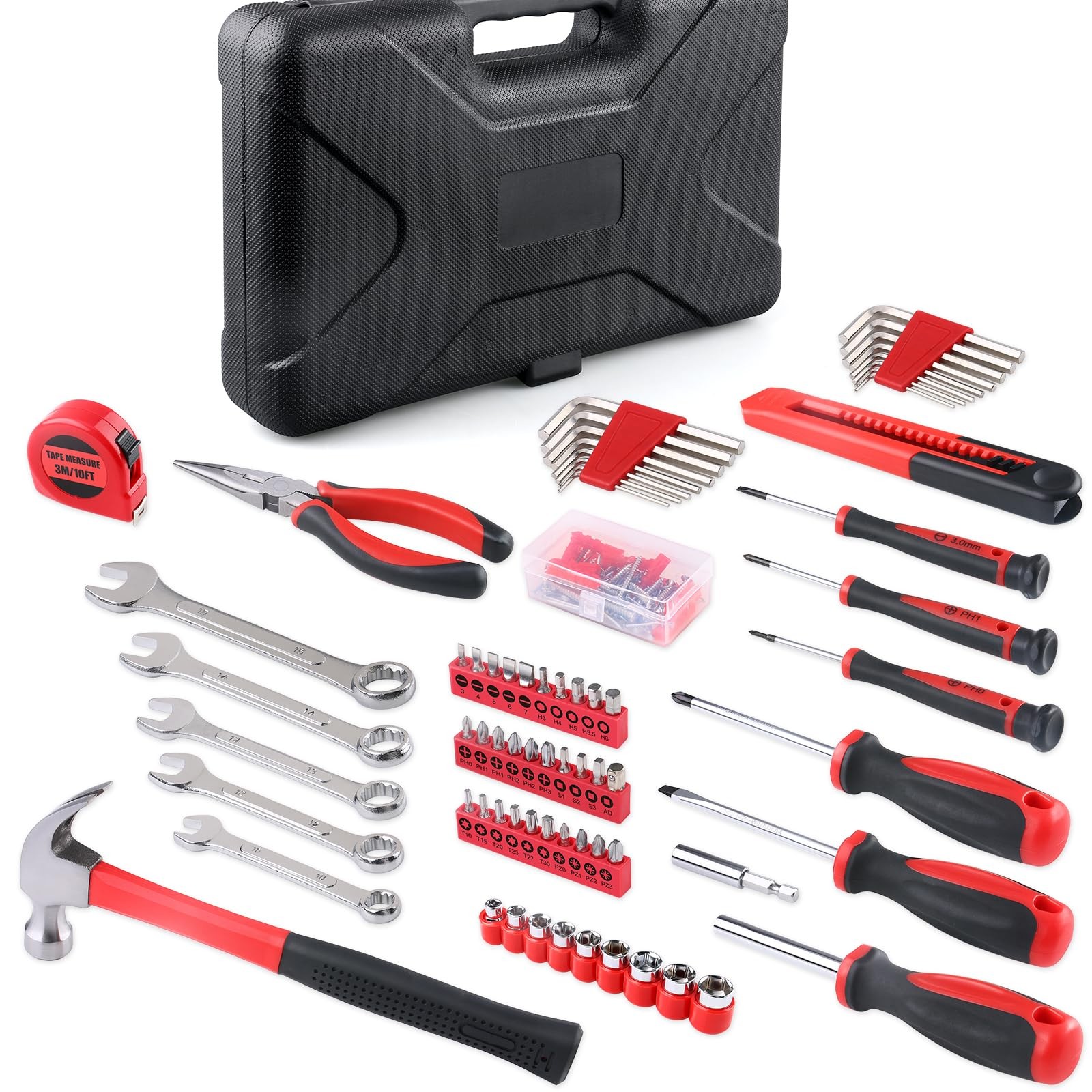 175-Piece Multi-Purpose Automotive and Household Tool Kit in Toolbox Storage ... - Image 2