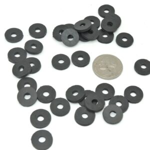 3/16" ID x 1/2" OD x 1/16" Black Rubber Flat Washers Seals Spacers Automotive