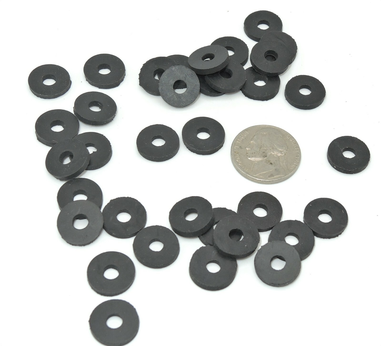 3/16" ID x 1/2" OD x 1/16" Black Rubber Flat Washers Seals Spacers Automotive
